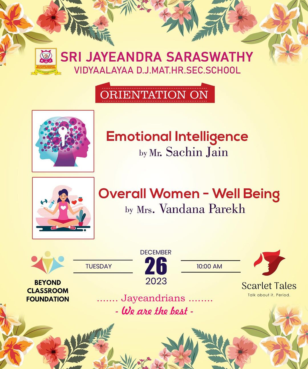 Orientation Program on Emotional Intelligence and Women well-being